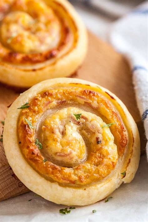 ham and cheese pinwheels are made with cream cheese sliced deli ham