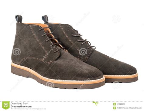 brown suede shoes stock image image  isolated design