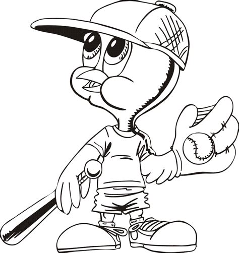 printable coloring page baseball coloring pages