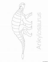 Tracing Ankylosaurus Printable sketch template