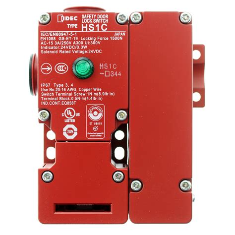 idec hsc rr  solenoid safety door lock switch vdc indicator light red walmartcom