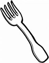 Fork Coloring Drawing A4 sketch template