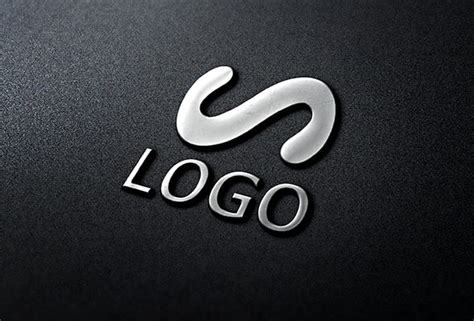 chrome logo mockup  designs
