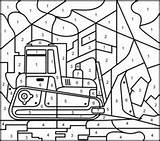 Coloring Pages Number Bulldozer Color Numbers Vehicles Online Kids Printable Truck Hard Colouring Printables Tractor Site Hidden Coloritbynumbers Sheets Print sketch template