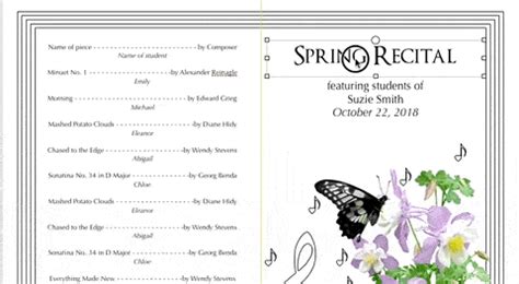 spring recital template   edit  file formats included