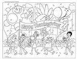 Thanksgiving Pages Coloring Parade Kids Happy Disney Color Clipart Sheets Life Printable Giving Thanks Print Princess Activity Fun Turkey Frugal sketch template