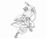 Guilty Gear Mito Anji Character sketch template