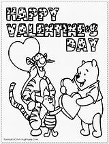 Coloring Pages Disney Valentines Printable Valentine Pooh Winnie Color Cartoon Happy Sheets Cartoons Popular Drawings Getcolorings Library Clipart sketch template