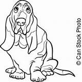 Hound Basset Coloring Drawings 179px 8kb sketch template