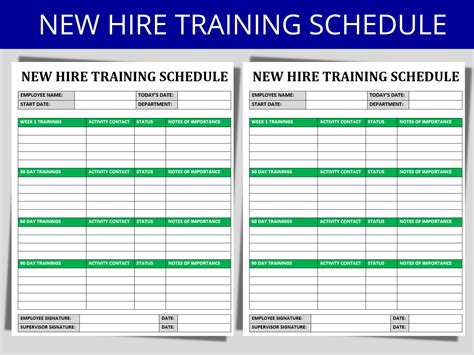 simple  hire training schedule editable word template  day plan