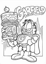 Garfield Super Coloring Pages sketch template