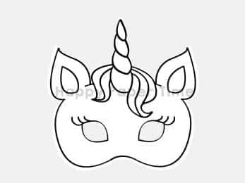 unicorn mask template printable easy fun kids crafts happy paper time