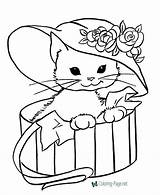 Coloring Cat Printable Pages Kids Cats Kitty Baby Pretty Preschoolers Getcolorings Color Kitten Print Miss Below Click Girl sketch template