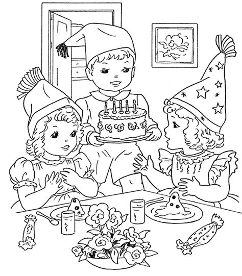 birthday party coloring sheets party birthday coloring pages