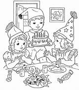 Birthday Coloring Pages Party Printable Sheets Color Book Popular sketch template