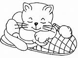 Katze Schlafende Malvorlage sketch template