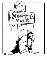 Penguin Coloring Pages Pole North Christmas Colouring Penguins Print Animal Popular Kids sketch template