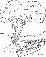Coloring Canoe Pages Lake Printable Popular Supplyme sketch template