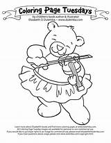 Coloring Violin Pages Bear Music Tuesday Disney Dulemba Big School Week Click Popular Comments sketch template