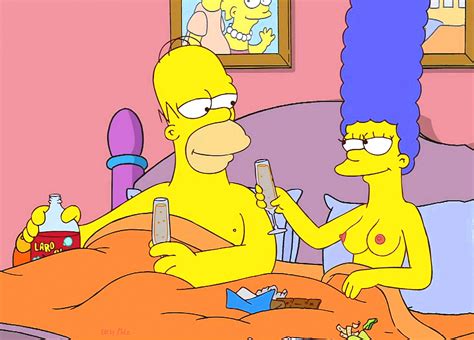Rule 34 Bed Breasts Color Female Food Front View Homer Simpson Human