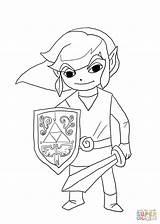 Zelda Link Legend Wind Waker Coloring Pages Coloriage Printable Toon Imprimer Color Dessin Colorier Cartoon Supercoloring Online Print Dessins Wild sketch template