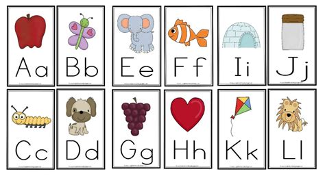 alphabet flashcards  printables  wall
