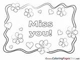 Miss Coloring Pages Cards Printable Color Flowers Getdrawings Getcolorings sketch template