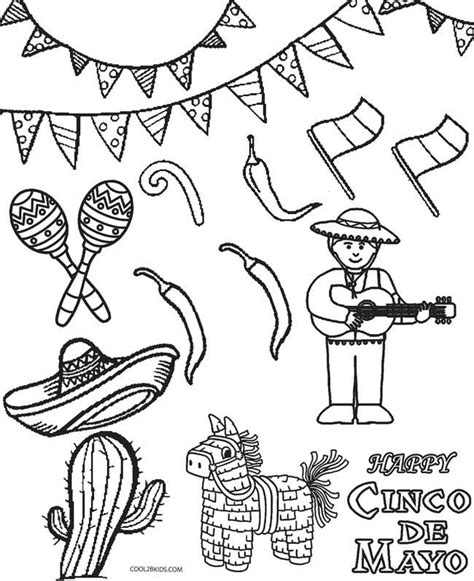 cinco de mayo coloring pages  images coloring pages flag