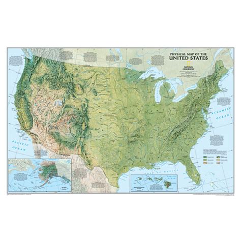 united states physical wall map  markerboard