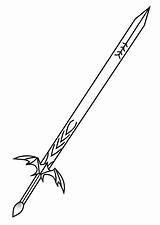 Sword Swords Cliparts Espada Pngwing Gaiden Survivalcraft W7 Leyenda Angulo Monocromo sketch template