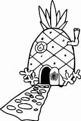 Coloring Pages House Pineapple Spongebob Squarepants Wecoloringpage Drawing Visit sketch template