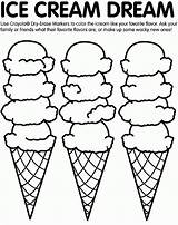 Coloring Ice Cream Pages Printable Crayola Wayne Flavors Thiebaud Cone Clipart Color Print Cones Flavor Activity Yum Popular Chocolate Chip sketch template