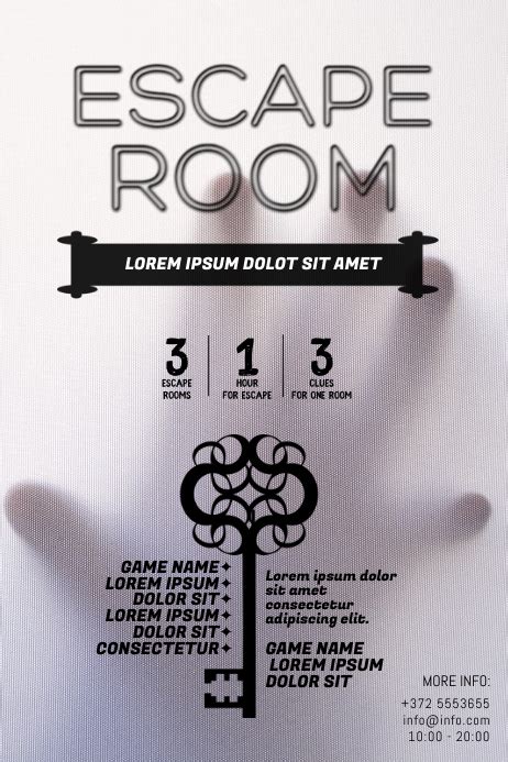 escape room flyer template postermywall