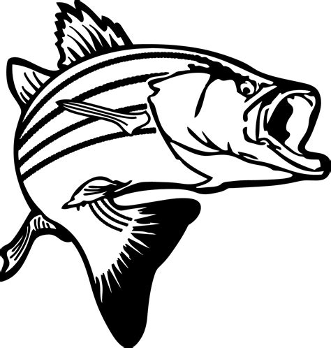 largemouth bass outline clipart