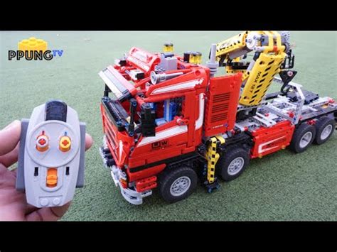 lego technic  rc motorized crane truck  youtube