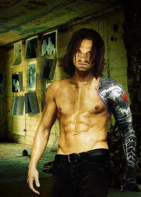 a little shirtless bucky action to get us through the day bucky
