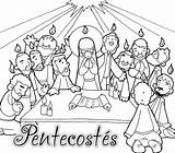 Santo Espiritu Venida Pentecostes sketch template