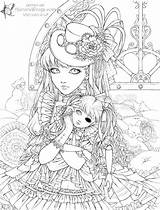 Coloring Steampunk Pages Adults Adult Girl Cute Book Bing Colouring Drawing Printable Victorian Print Color Template Getcolorings Men Books Two sketch template