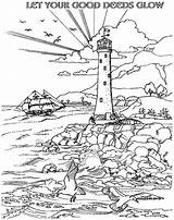 Coloring Lighthouse Pages Good Deeds Realistic Glow Let Hatteras Cape Sheet Printable Adult Light Carolina North House Color Colornimbus Print sketch template
