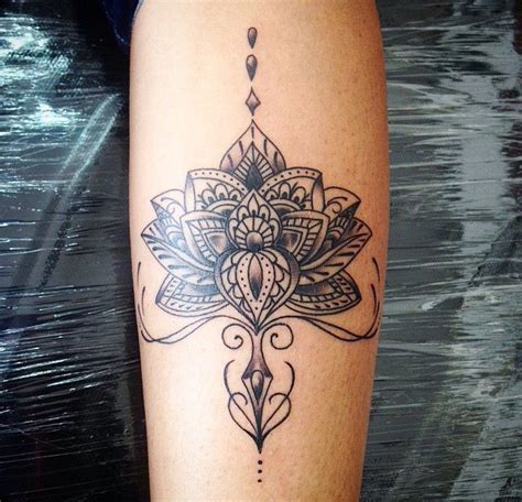 tribal lotus tattoo ideas  pinterest white