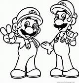 Coloring Mario Super Pages Toad Luigi Popular Library Clipart sketch template