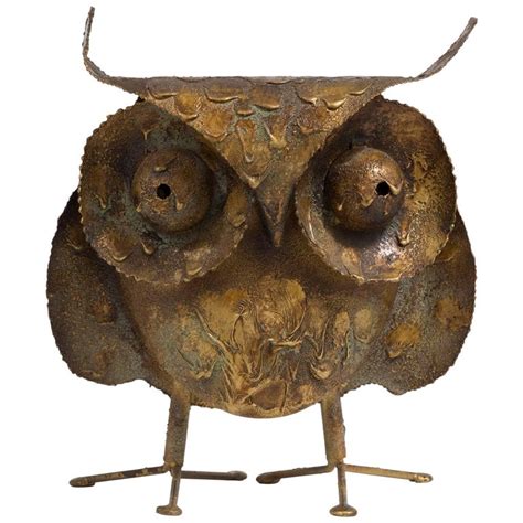 Brutalist Owl By C Jere Signed 1968 At 1stdibs
