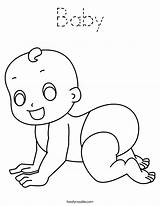 Coloring Baby Pages Printable Cute Newborn Kids Brother Shower Print Family Clipart Twistynoodle Line Babies Sheets Girl Cartoon Birth Tracing sketch template