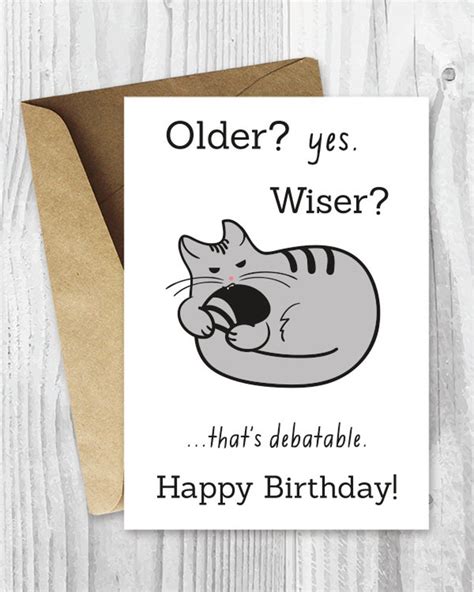 happy birthday cards funny printable birthday cards funny etsy