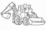 Coloring Backhoe Excavator Pages Digger Drawing Kids Getdrawings Construction Sketch Template Truck sketch template