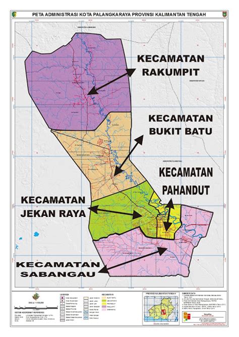 profil kota palangkaraya peta deliniasi  deskripsi batasan wilayah