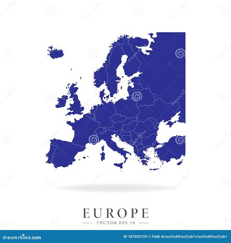 detaljerad karta oever europe laender geografiska graenser och europa