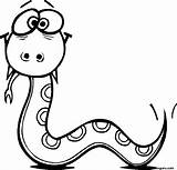 Snake Outline Cartoon Cliparts Clipart Clip Kids Coloring Pages sketch template