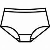 Underwear Panties Underpants Clipart Knickers Icon Template Coloring Sketch Femenine Clipartmag sketch template
