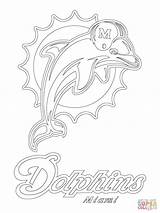 Dolphins Miami Coloring Logo Pages Printable Drawing sketch template